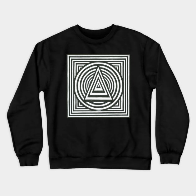 Cuadro Círculo Triángulo Crewneck Sweatshirt by andresindio